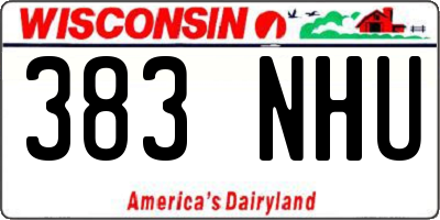 WI license plate 383NHU