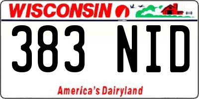 WI license plate 383NID