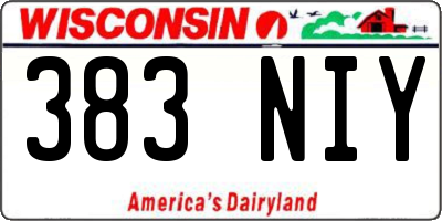WI license plate 383NIY