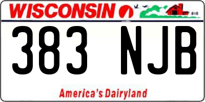 WI license plate 383NJB