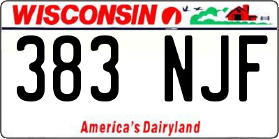 WI license plate 383NJF