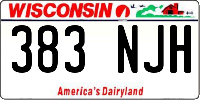 WI license plate 383NJH