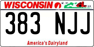 WI license plate 383NJJ