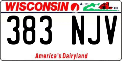 WI license plate 383NJV
