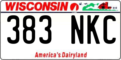 WI license plate 383NKC