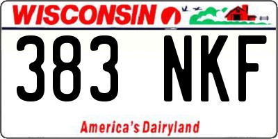 WI license plate 383NKF