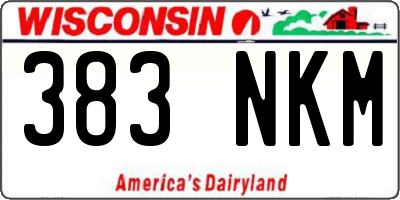 WI license plate 383NKM