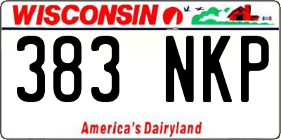 WI license plate 383NKP