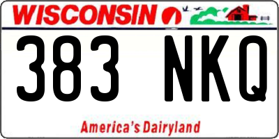 WI license plate 383NKQ
