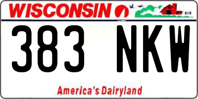 WI license plate 383NKW