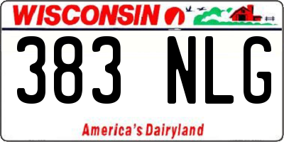 WI license plate 383NLG