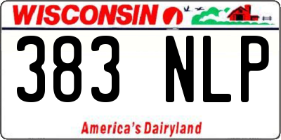 WI license plate 383NLP