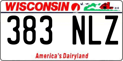 WI license plate 383NLZ