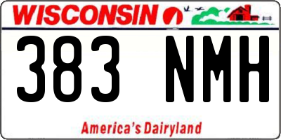 WI license plate 383NMH