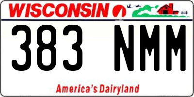 WI license plate 383NMM