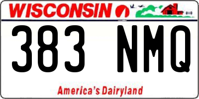 WI license plate 383NMQ
