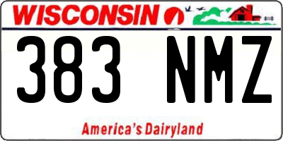 WI license plate 383NMZ