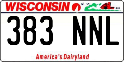 WI license plate 383NNL