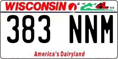 WI license plate 383NNM