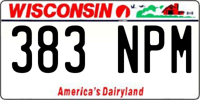 WI license plate 383NPM