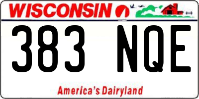 WI license plate 383NQE