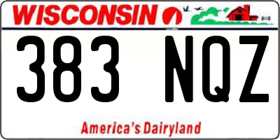 WI license plate 383NQZ