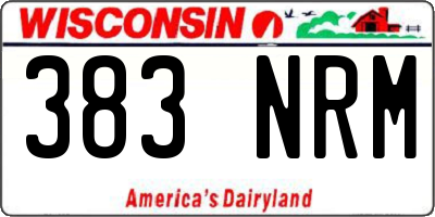 WI license plate 383NRM