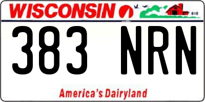 WI license plate 383NRN