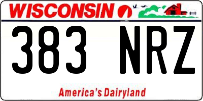 WI license plate 383NRZ