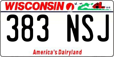 WI license plate 383NSJ