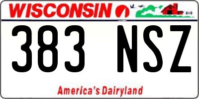 WI license plate 383NSZ