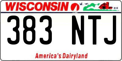 WI license plate 383NTJ