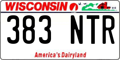 WI license plate 383NTR