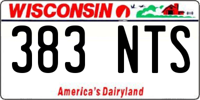 WI license plate 383NTS