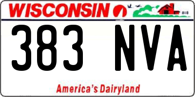 WI license plate 383NVA