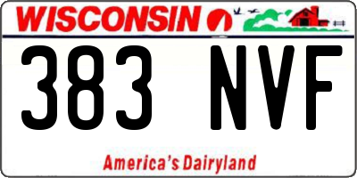 WI license plate 383NVF