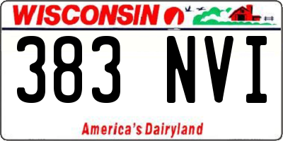 WI license plate 383NVI