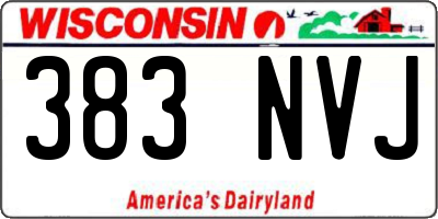 WI license plate 383NVJ