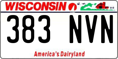 WI license plate 383NVN