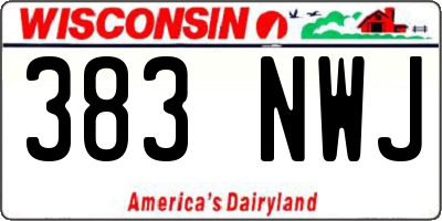 WI license plate 383NWJ
