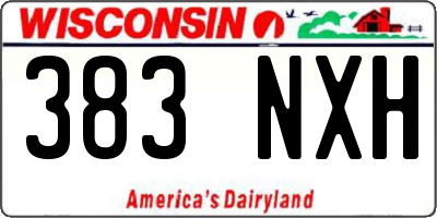 WI license plate 383NXH