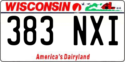 WI license plate 383NXI