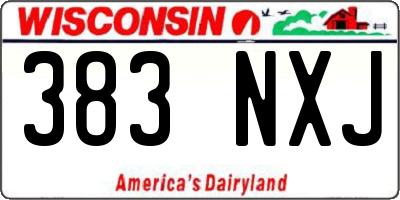 WI license plate 383NXJ