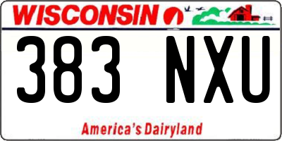 WI license plate 383NXU