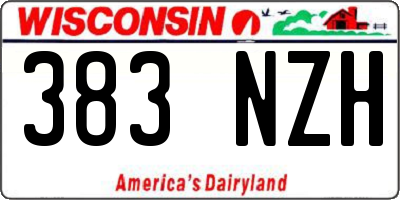 WI license plate 383NZH