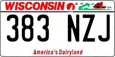 WI license plate 383NZJ