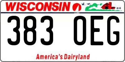 WI license plate 383OEG