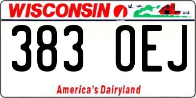 WI license plate 383OEJ