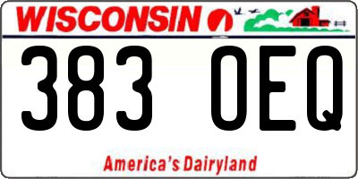 WI license plate 383OEQ