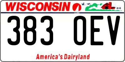 WI license plate 383OEV